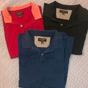 Lot of 3 Banana Republic Mens Dress Polos Size: L